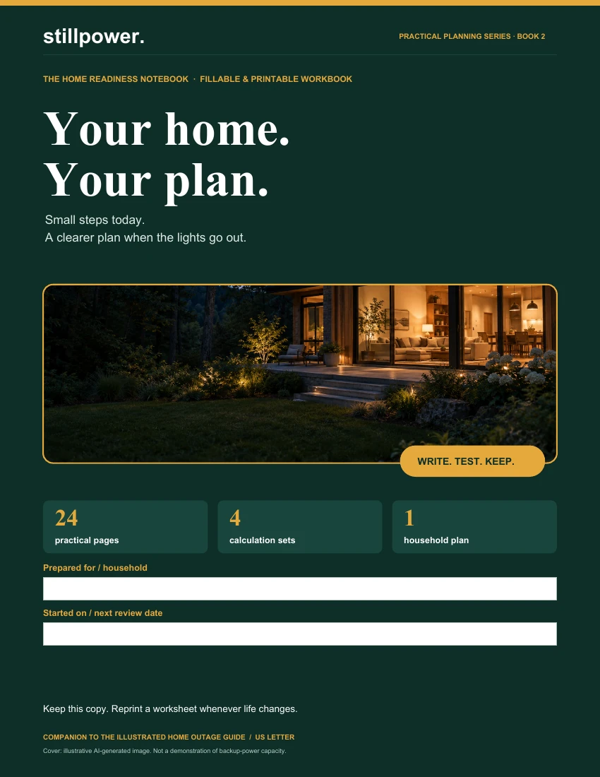 Actual cover of Your Home. Your Plan., the companion readiness notebook